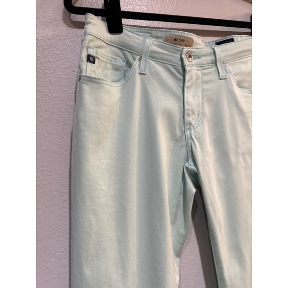 Adriano Goldschmied 26W The Stilt Cigarette Jeans Mint Green - Picture 3 of 14